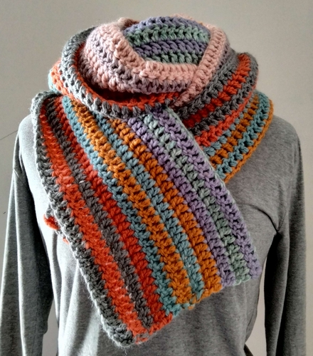 Kit tricot écharpe en laine gris