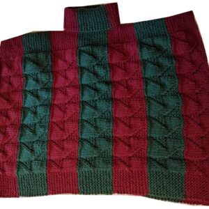 Poncho taille unique adulte réf 11564 coloris bordeaux et vert