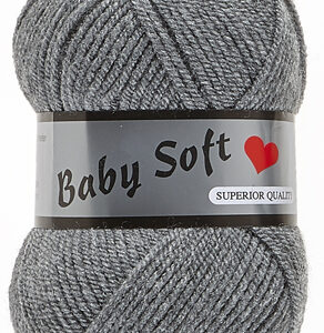 Pelote de 50 g Baby soft uni de Lammy coloris 002 gris.