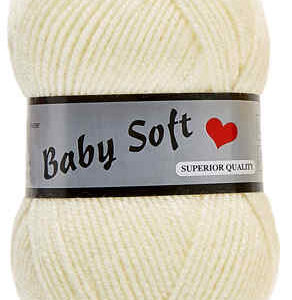 Pelote de 50 g Baby soft uni de Lammy coloris 016 écru (limite jaune très clair)