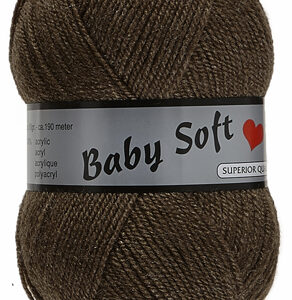 Pelote de 50 g Baby soft uni de Lammy coloris 018 marron foncé