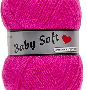 Pelote de 50 g Baby soft uni de Lammy coloris 020 rose fuschia flashy