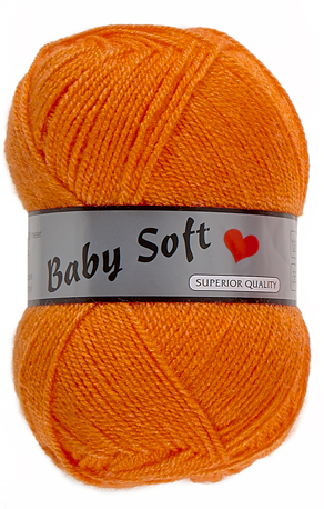 Pelote de 50 g Baby soft uni de Lammy coloris 041 orange