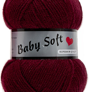 Pelote de 50 g Baby soft uni de Lammy coloris 042 bordeaux