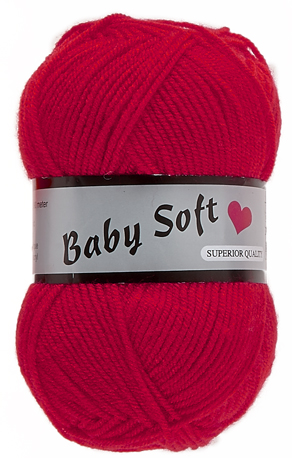 Pelote de 50 g Baby soft uni de Lammy coloris 043 rouge