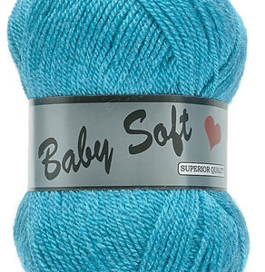 Pelote de 50 g Baby soft uni de Lammy coloris 048 bleu turquoise