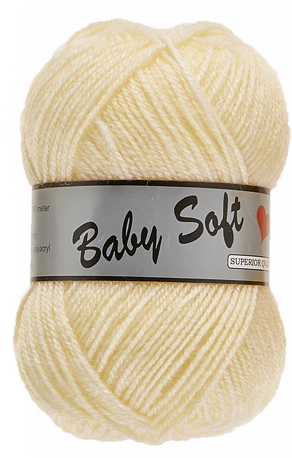 Pelote de 50 g Baby soft uni de Lammy coloris 051 jaune