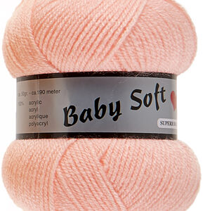 Pelote de 50 g Baby soft uni de Lammy coloris 214 pêche
