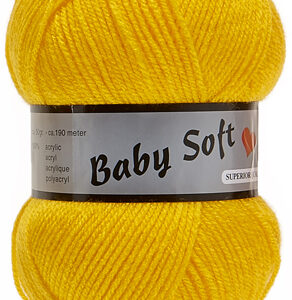 Pelote de 50 g Baby soft uni de Lammy coloris 371 jaune foncé