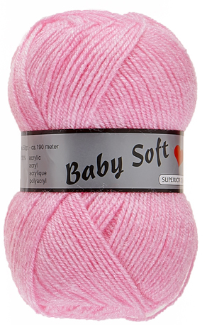 Pelote de 50 g Baby soft uni de Lammy coloris 712 rose