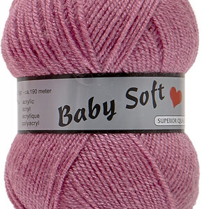 Pelote de 50 g Baby soft uni de Lammy coloris 730 vieux rose
