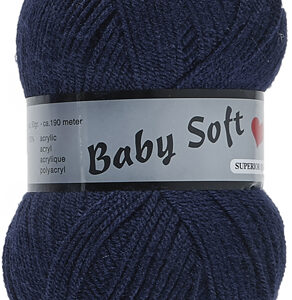 Pelote de 50 g Baby soft uni de Lammy coloris 890 bleu foncé